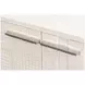 Bronzini Embossed White Leather 2 Door Credenza