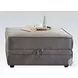 Bois Gray Velvet Storage Ottoman
