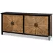 Centrum Distressed Black And Brown 4 Door Sideboard