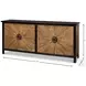 Centrum Distressed Black And Brown 4 Door Sideboard