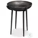 Beckham Black Round End Table