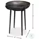 Beckham Black Round End Table