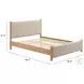 Hadi Beige And Natural Queen Upholstered Panel Bed