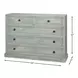 Frances Blue Gray 5 Drawers Chest