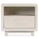 Reece Seashell White 1 Drawer Nightstand