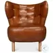 Diddy Havana Brown Leather Chair