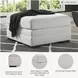 Koralynn Stone Performance Fabric Oversized Accent Ottoman