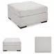 Koralynn Stone Performance Fabric Oversized Accent Ottoman