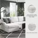 Koralynn Stone 3 Piece Performance Fabric Sectional with LAF Chaise