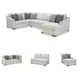 Koralynn Stone 3 Piece Performance Fabric Sectional with RAF Chaise
