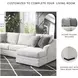 Koralynn Stone 3 Piece Performance Fabric Sectional with RAF Chaise