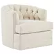 Cliffhaven Beige Fabric Upholstered Swivel Chair