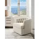 Cliffhaven Beige Fabric Upholstered Swivel Chair