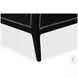 Agave Onyx Black Leather Slipper Chair