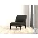 Agave Onyx Black Leather Slipper Chair