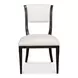Trophy Taupe and Black Performance Fabric Upholstered Side Chair Set of 2