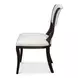 Trophy Taupe and Black Performance Fabric Upholstered Side Chair Set of 2