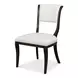Trophy Taupe and Black Performance Fabric Upholstered Side Chair Set of 2