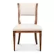 Trophy Elegant Taupe Performance Fabric Upholstered Side Chair Set of 2
