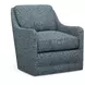 Glenhaven Dark Blue Upholstered Swivel Chair