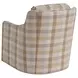 Glenhaven Beige and Brown Upholstered  Swivel Accent Chair by Barclay Butera