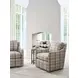 Glenhaven Beige and Brown Upholstered  Swivel Accent Chair by Barclay Butera