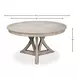 Casual Jupe Moonskin 86" Extendable Round Dining Table