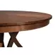Casual Jupe Dark Walnut 86" Extendable Round Dining Table