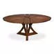 Casual Jupe Dark Walnut 86" Extendable Round Dining Table