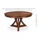Casual Jupe Dark Walnut 86" Extendable Round Dining Table