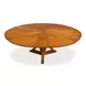 Casual Jupe Tobacco Brown 86" Extendable Round Dining Table