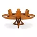 Casual Jupe Tobacco Brown 86" Extendable Round Dining Table