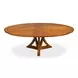 Casual Jupe Tobacco Brown 86" Extendable Round Dining Table