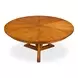 Casual Jupe Tobacco Brown 86" Extendable Round Dining Table