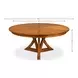Casual Jupe Tobacco Brown 86" Extendable Round Dining Table