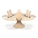 Giselle Jupe Bleached Oak 71" Extendable Round Dining Table