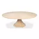 Giselle Jupe Bleached Oak 71" Extendable Round Dining Table
