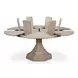 Giselle Jupe Moonskin 71" Extendable Round Dining Table