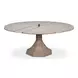 Giselle Jupe Moonskin 71" Extendable Round Dining Table