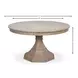 Giselle Jupe Moonskin 71" Extendable Round Dining Table