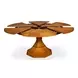 Giselle Jupe Tobacco Brown 71" Extendable Round Dining Table