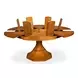 Giselle Jupe Tobacco Brown 71" Extendable Round Dining Table