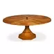 Giselle Jupe Tobacco Brown 71" Extendable Round Dining Table