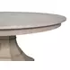Giselle Jupe Moonskin 86" Extendable Round Dining Table