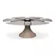 Giselle Jupe Moonskin 86" Extendable Round Dining Table