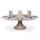 Giselle Jupe Moonskin 86" Extendable Round Dining Table