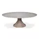 Giselle Jupe Moonskin 86" Extendable Round Dining Table