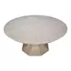 Giselle Jupe Moonskin 86" Extendable Round Dining Table