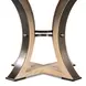 Tower Jupe Bleached Oak and Hammered Iron 71" Extendable Round Dining Table