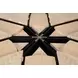 Tower Jupe Bleached Oak and Hammered Iron 71" Extendable Round Dining Table